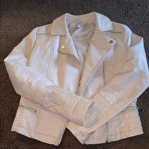 Pink leather jacket!